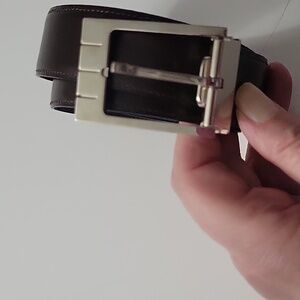 S. T. Dupont Paris Men's Leather Belt Reversible Black & Brown